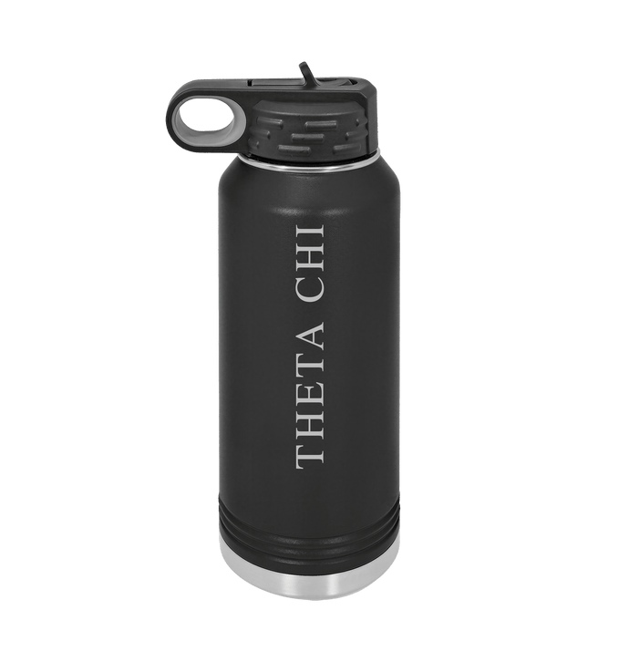 Black Water Bottle Front