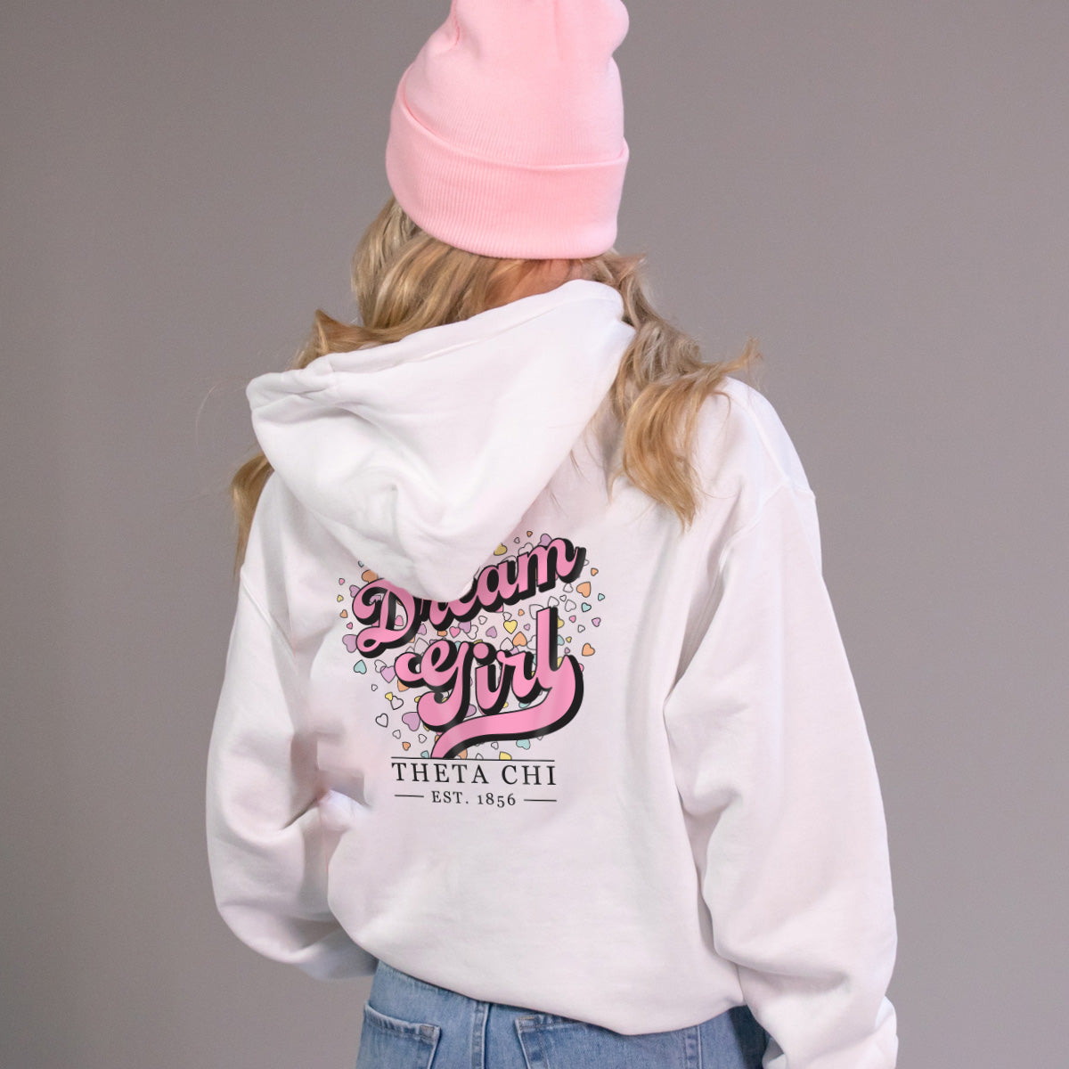Theta Chi White Dream Girl Hoodie