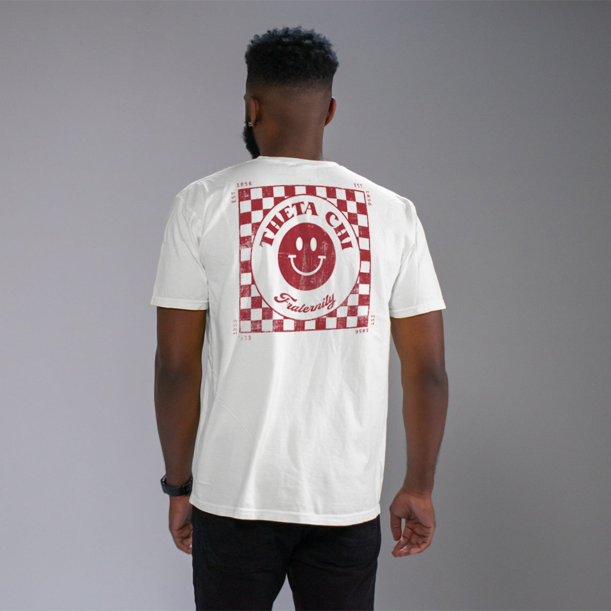 Theta Chi Comfort Colors Retro Smiley Short Sleeve Tee