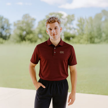 Theta Chi Maroon Callaway Opti-Vent Polo, perfect for a game of golf.