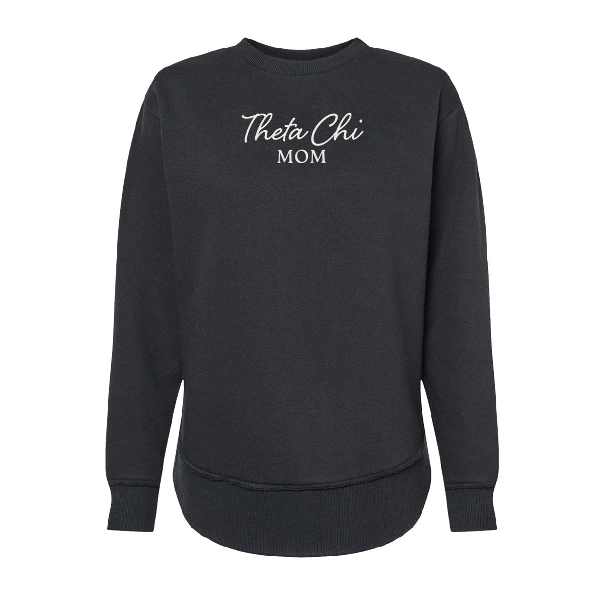 Theta Chi Curved Hem Mom Crewneck