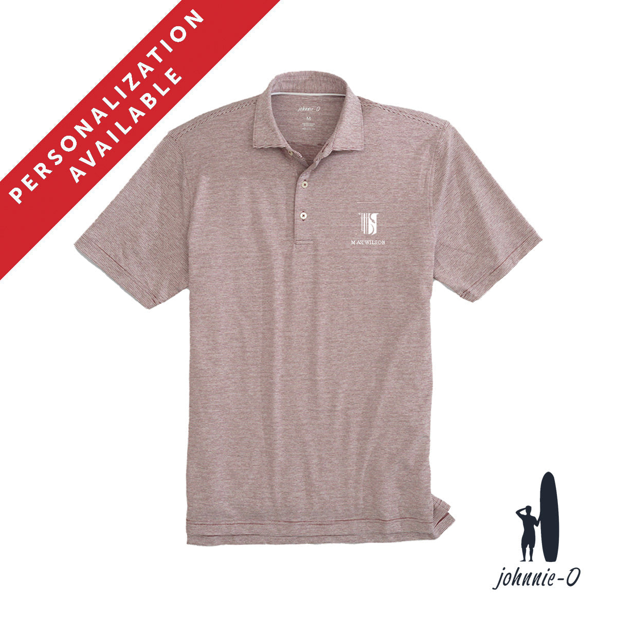 Theta Chi Personalized Johnnie-O Striped Polo