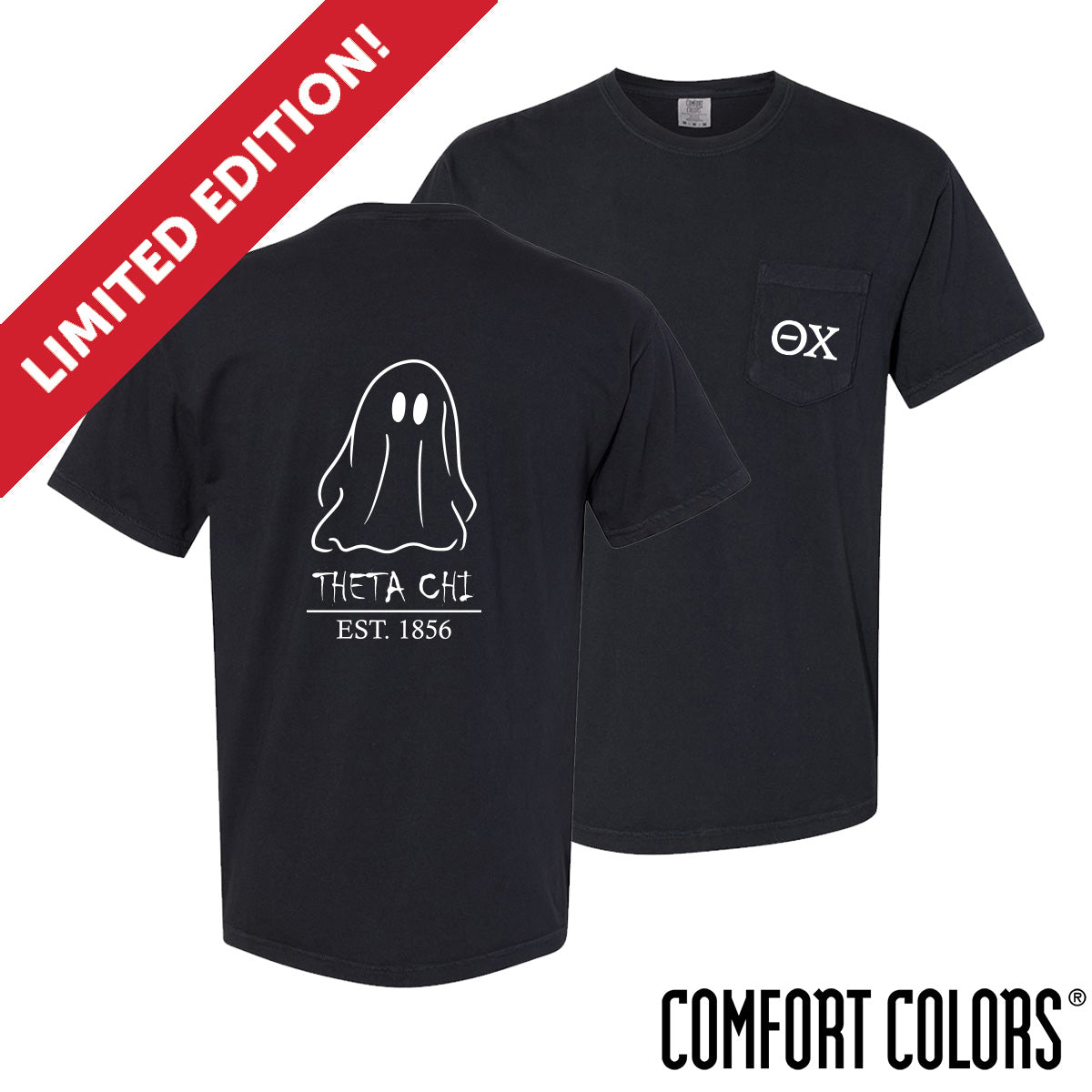 Limited Edition Theta Chi Black Ghost Short Sleeve Tee