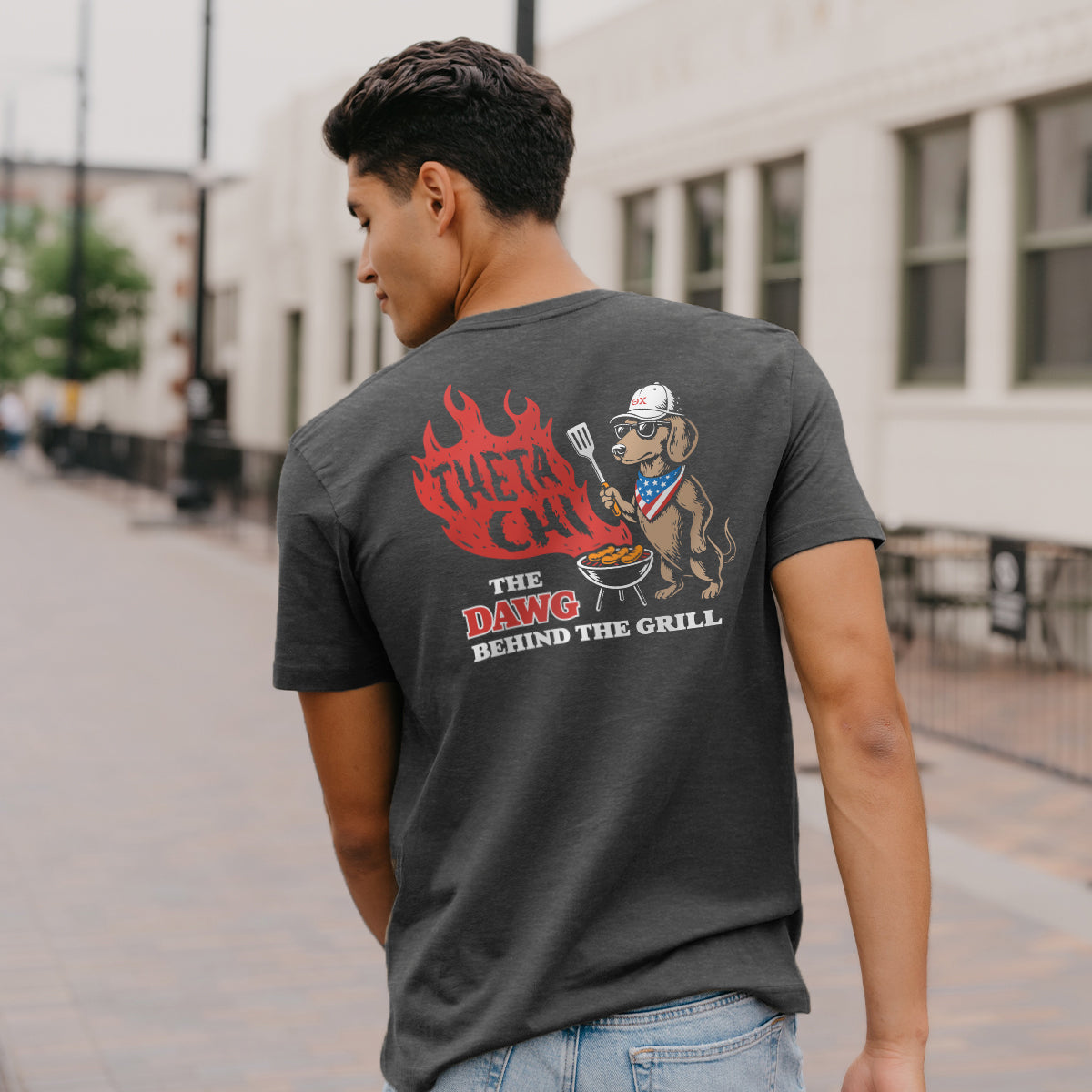 New! Theta Chi Flames, Fraternity & Freedom Tee