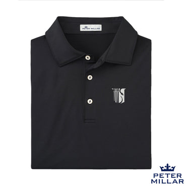 Theta Chi Peter Millar Black Polo With Symbol