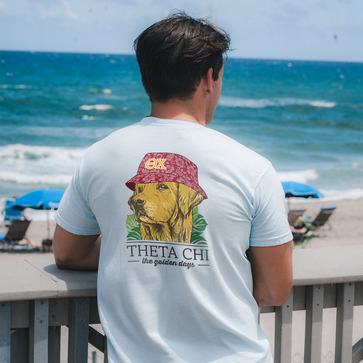 Theta Chi Bucket Hat Retriever Tee