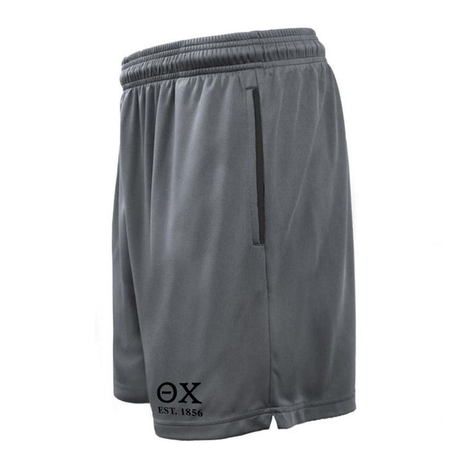 Theta Chi 7in Grey Pocketed Shorts