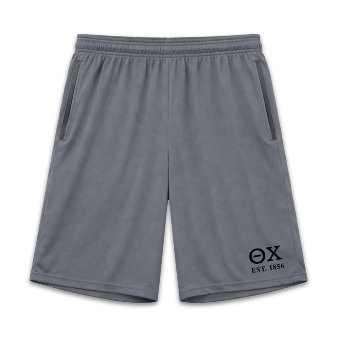 Theta Chi 7in Grey Pocketed Shorts