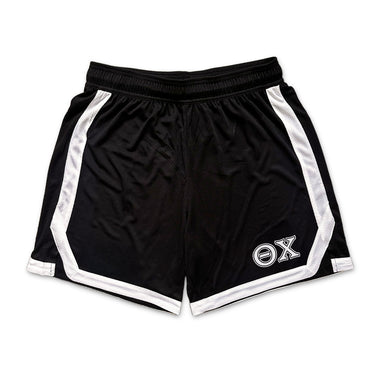 Theta Chi Frat Black 7" Mesh Shorts.