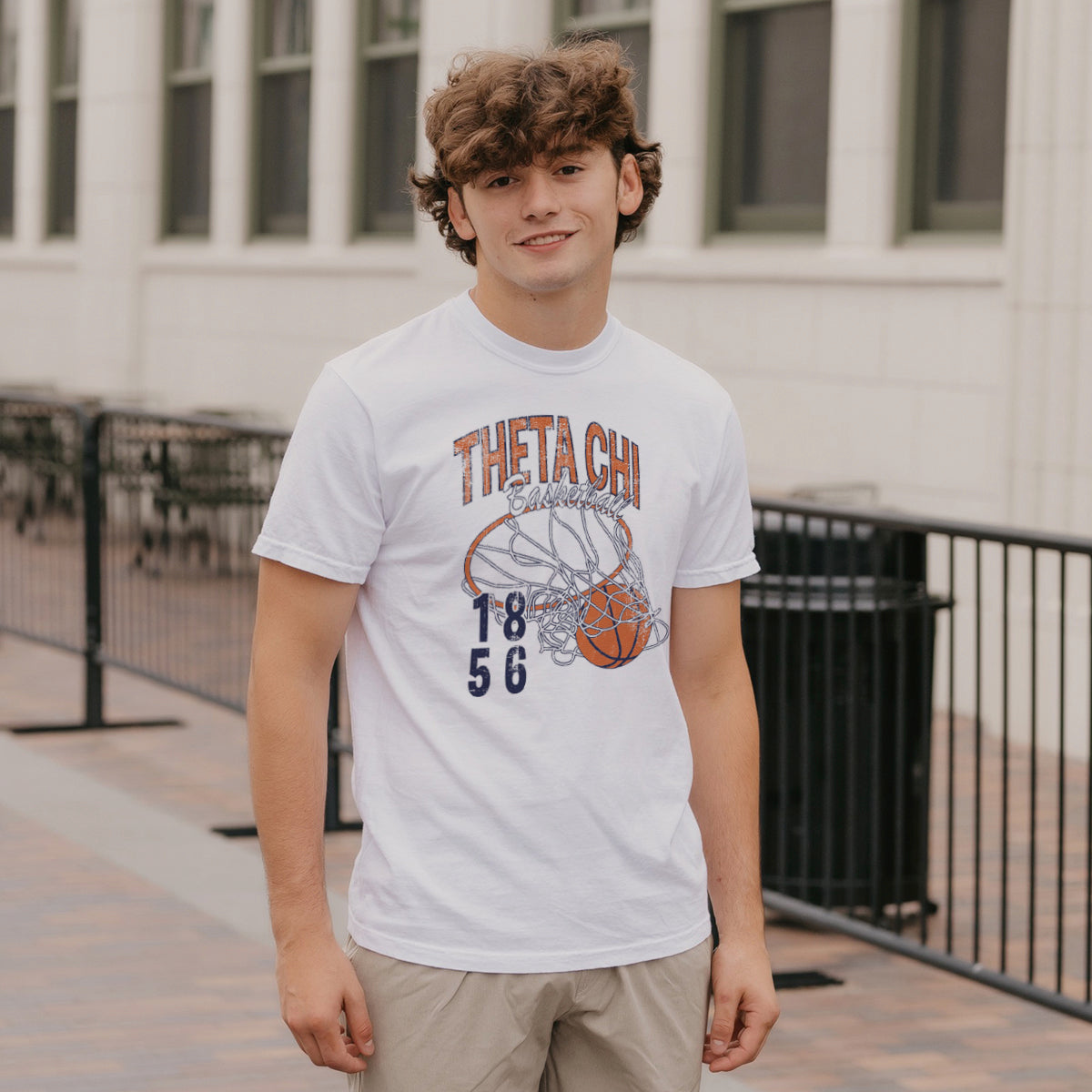 Theta Chi Retro Basketball Short Sleeve Tee