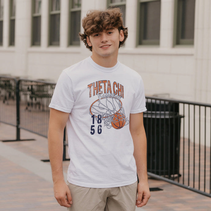 Theta Chi Retro Basketball Short Sleeve Tee