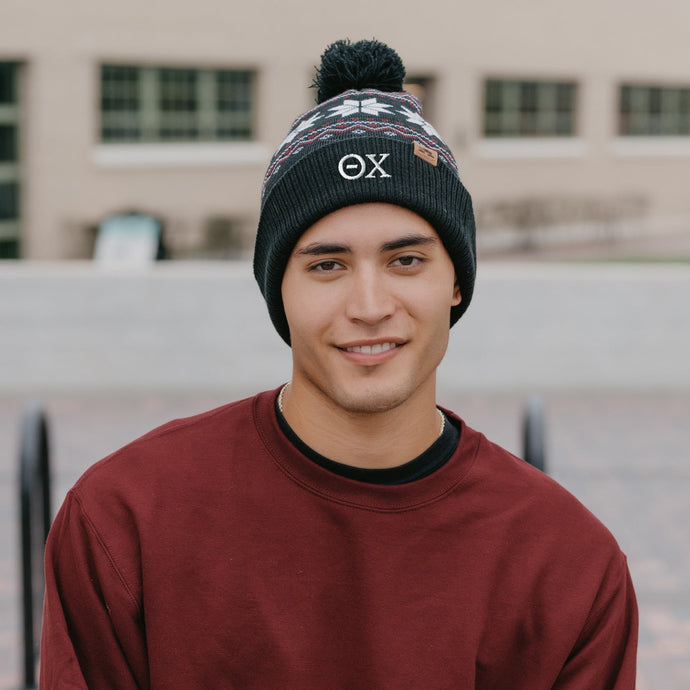 Theta Chi Knitted Pom Beanie