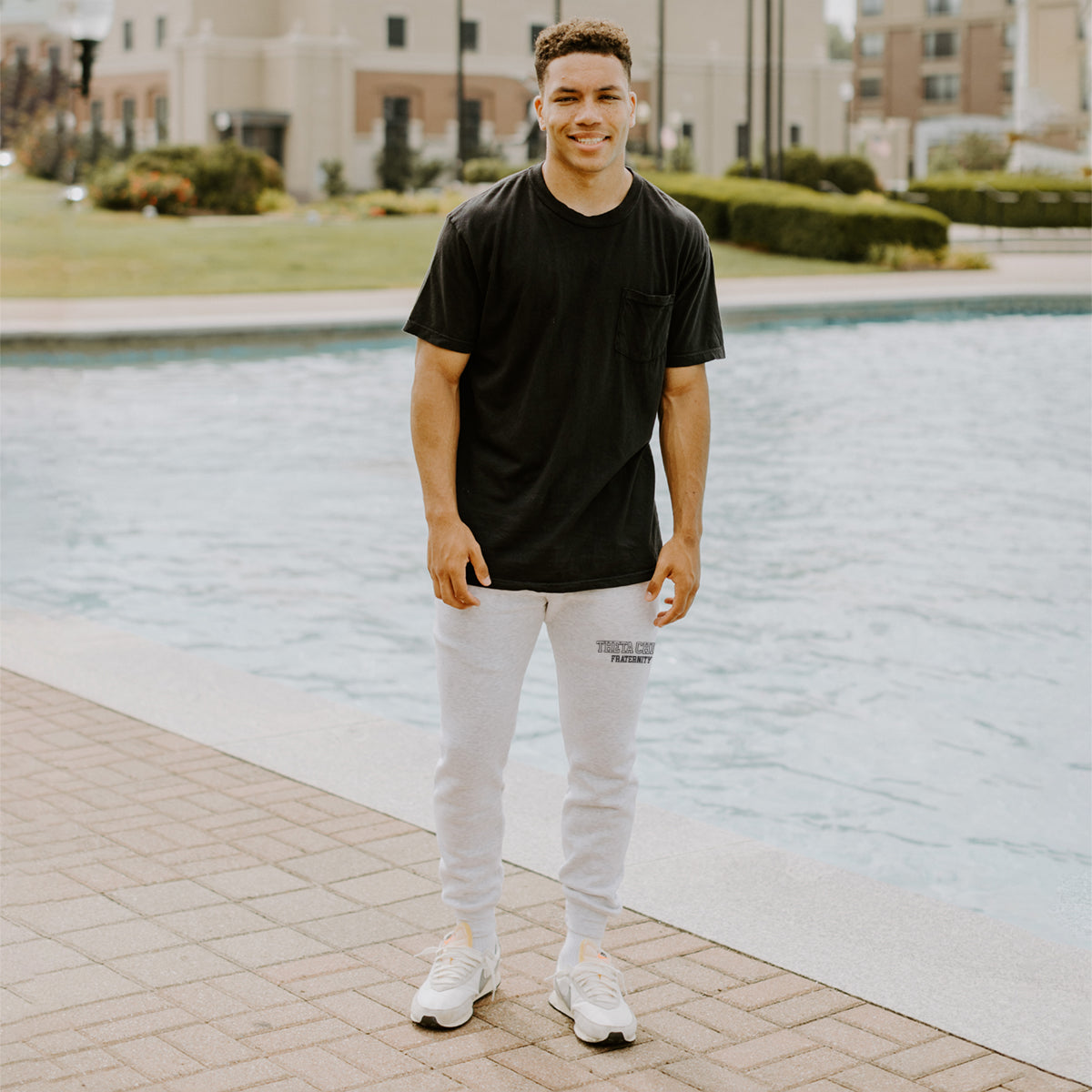 Theta Chi Vintage Grey Classic Joggers