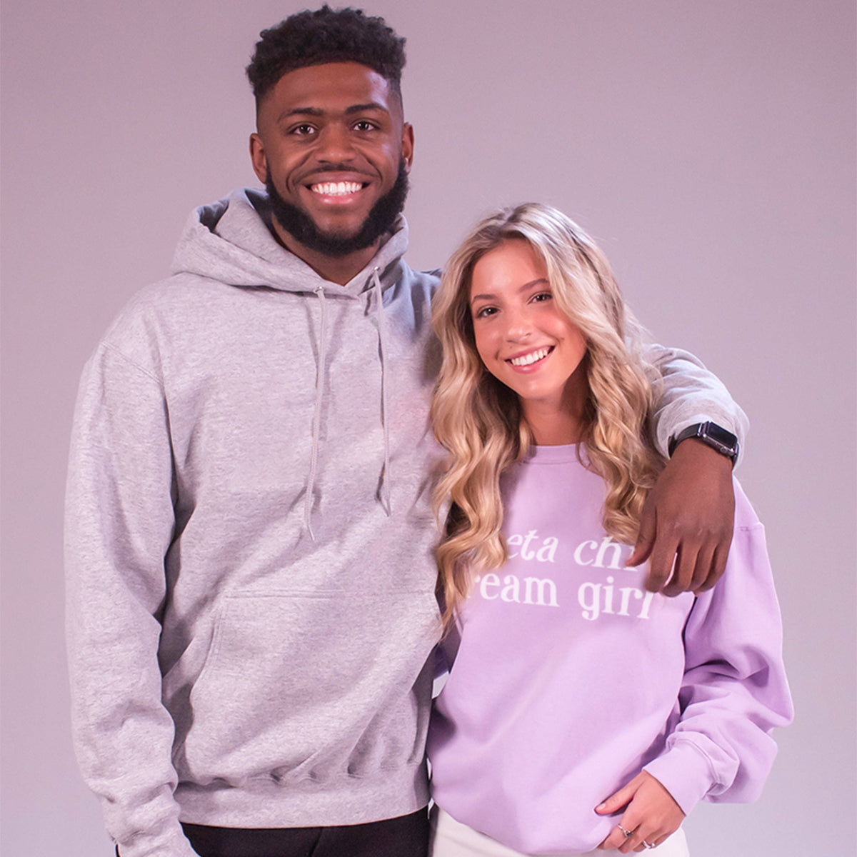 Theta Chi Comfort Colors Purple Dream Girl Crewneck