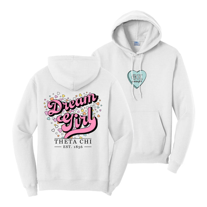 Theta Chi White Dream Girl Hoodie