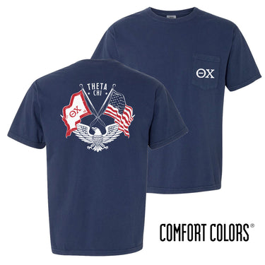 Theta Chi Comfort Colors Navy Patriot tee | Theta Chi | Shirts > Short sleeve t-shirts
