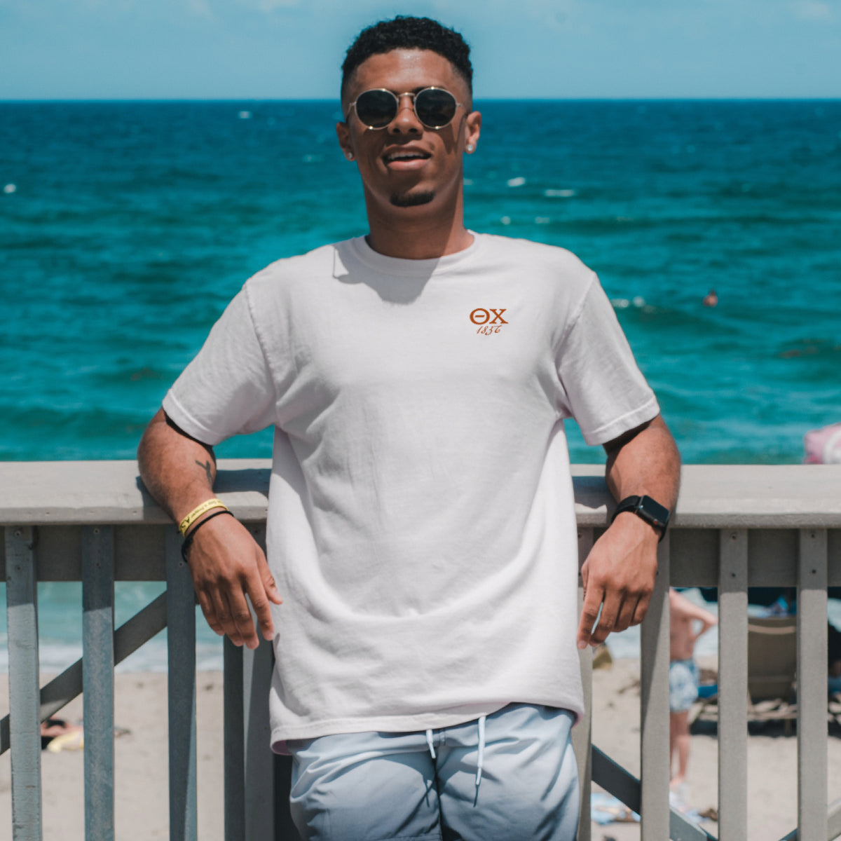 Theta Chi Freedom White Short Sleeve Tee