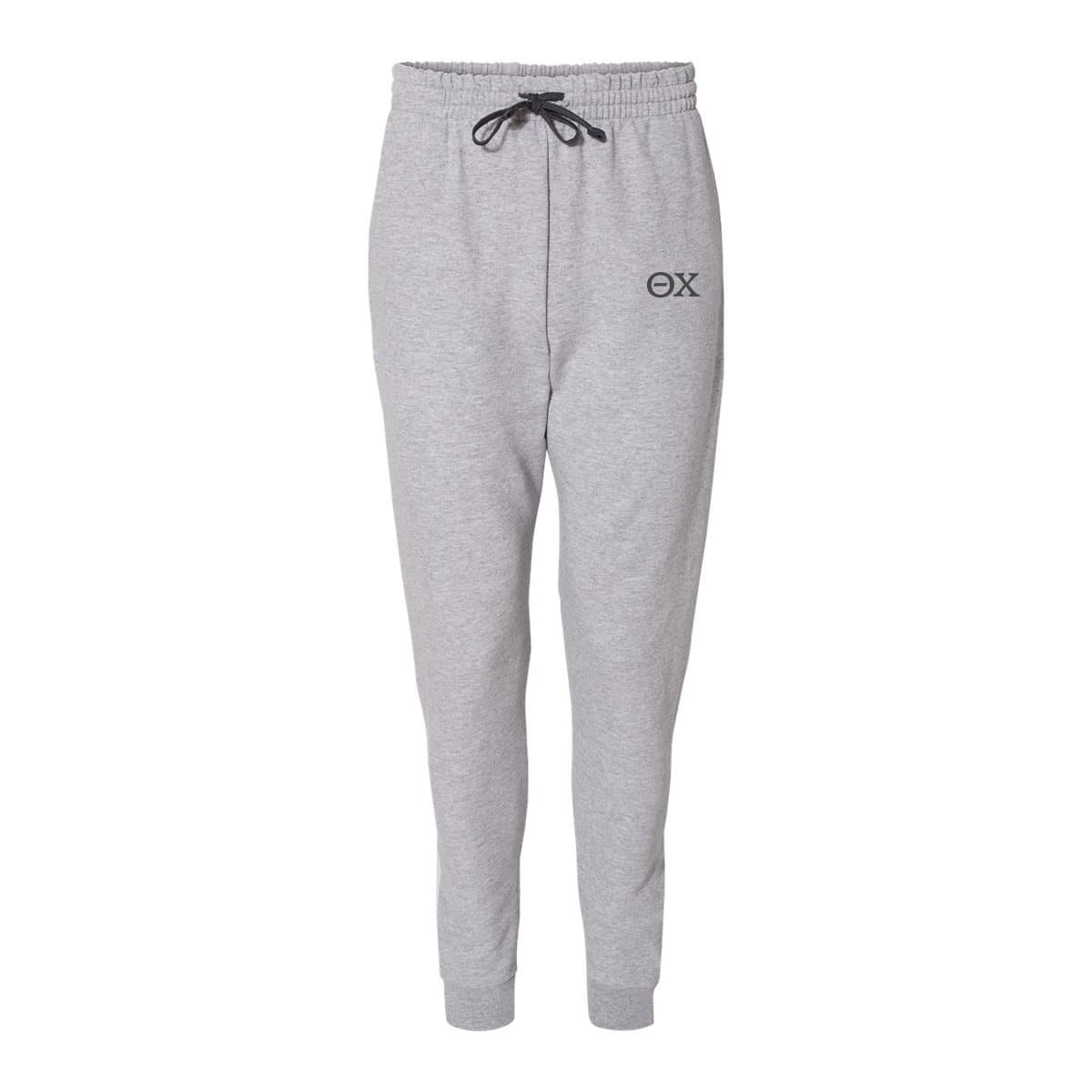 Theta Chi Heather Grey Contrast Joggers | Theta Chi | Pants > Sweatpants