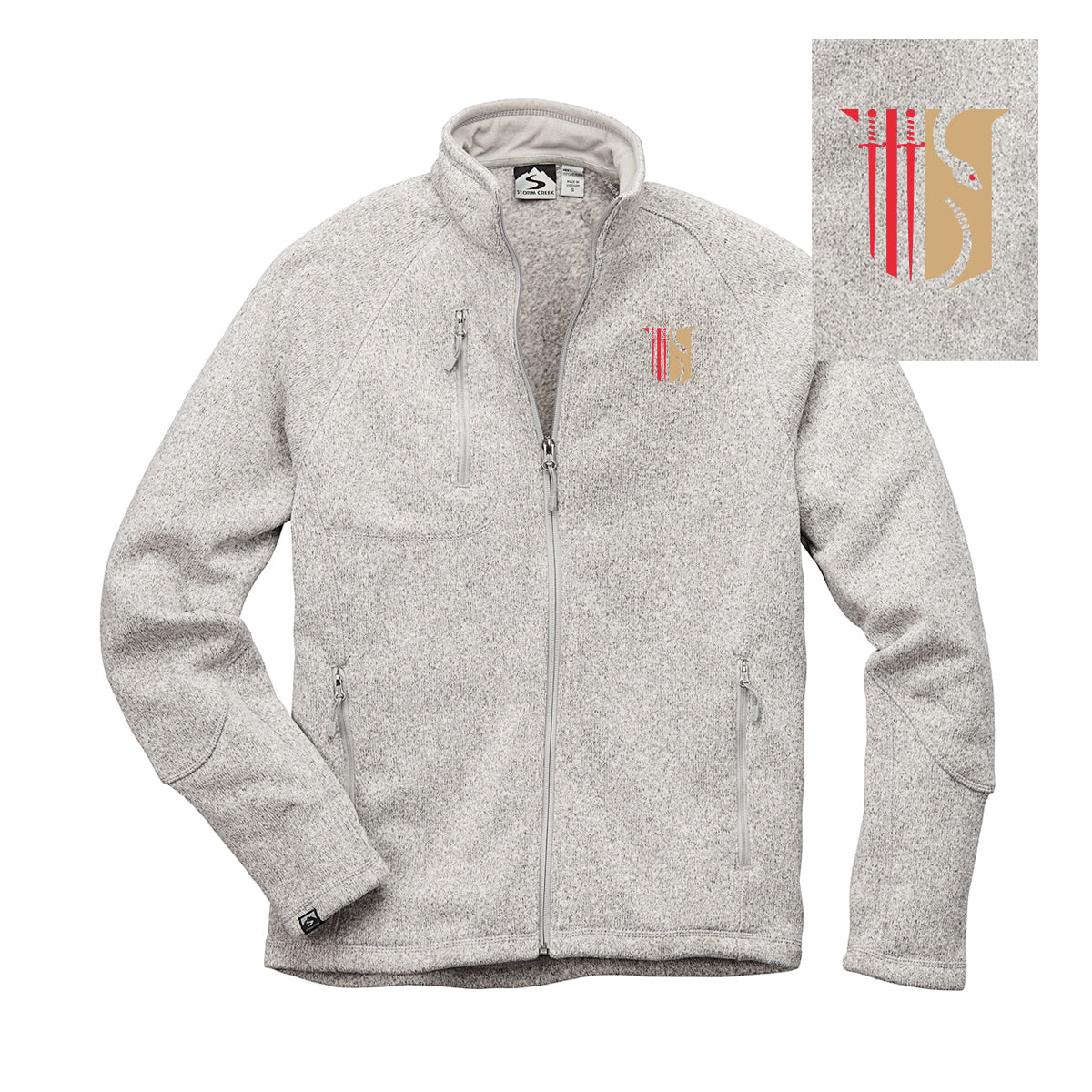 Theta Chi Embroidered Symbol Full Zip
