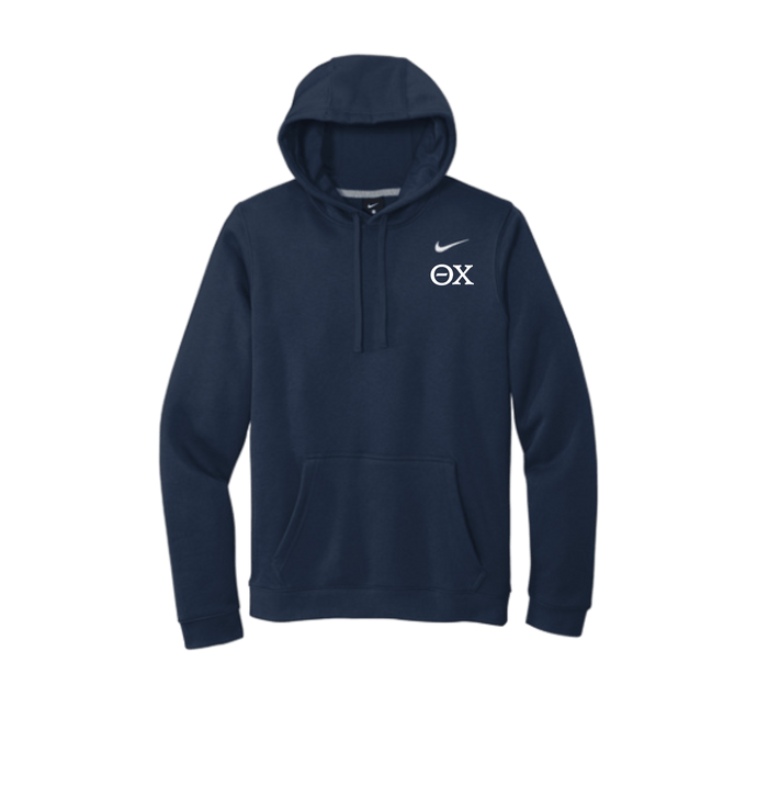 Navy Printed Hoody Front
