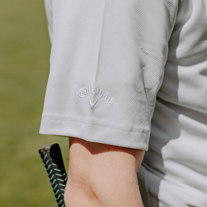 Theta Chi White Callaway Greek Letter Golf Polo