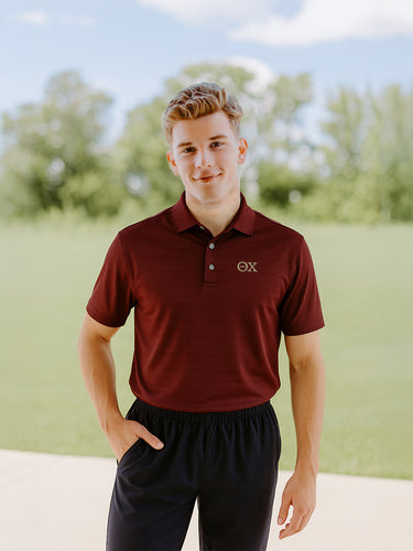 Theta Chi Maroon Callaway Opti-Vent Polo, perfect for a game of golf.