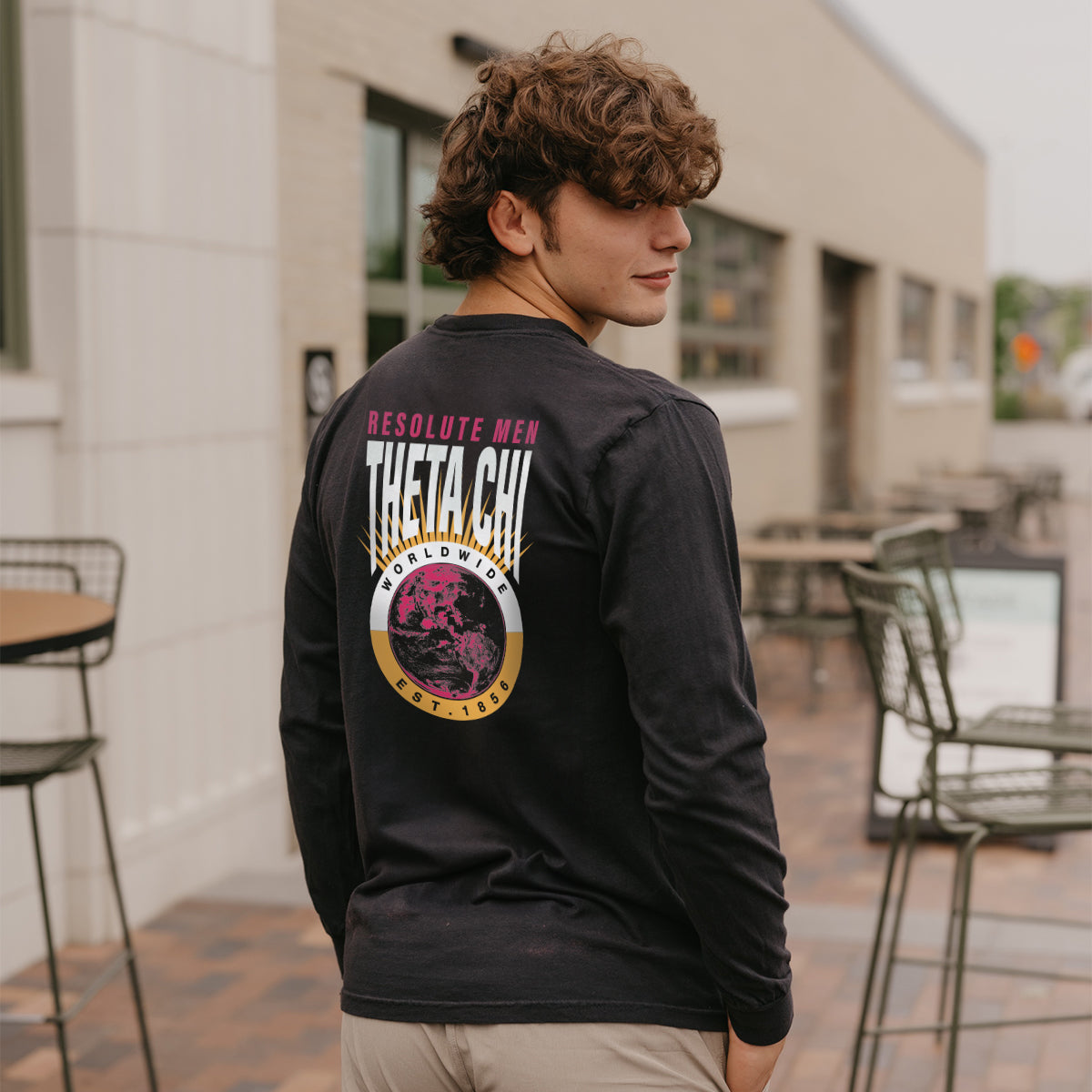 Theta Chi Retro Worldwide Long Sleeve Tee