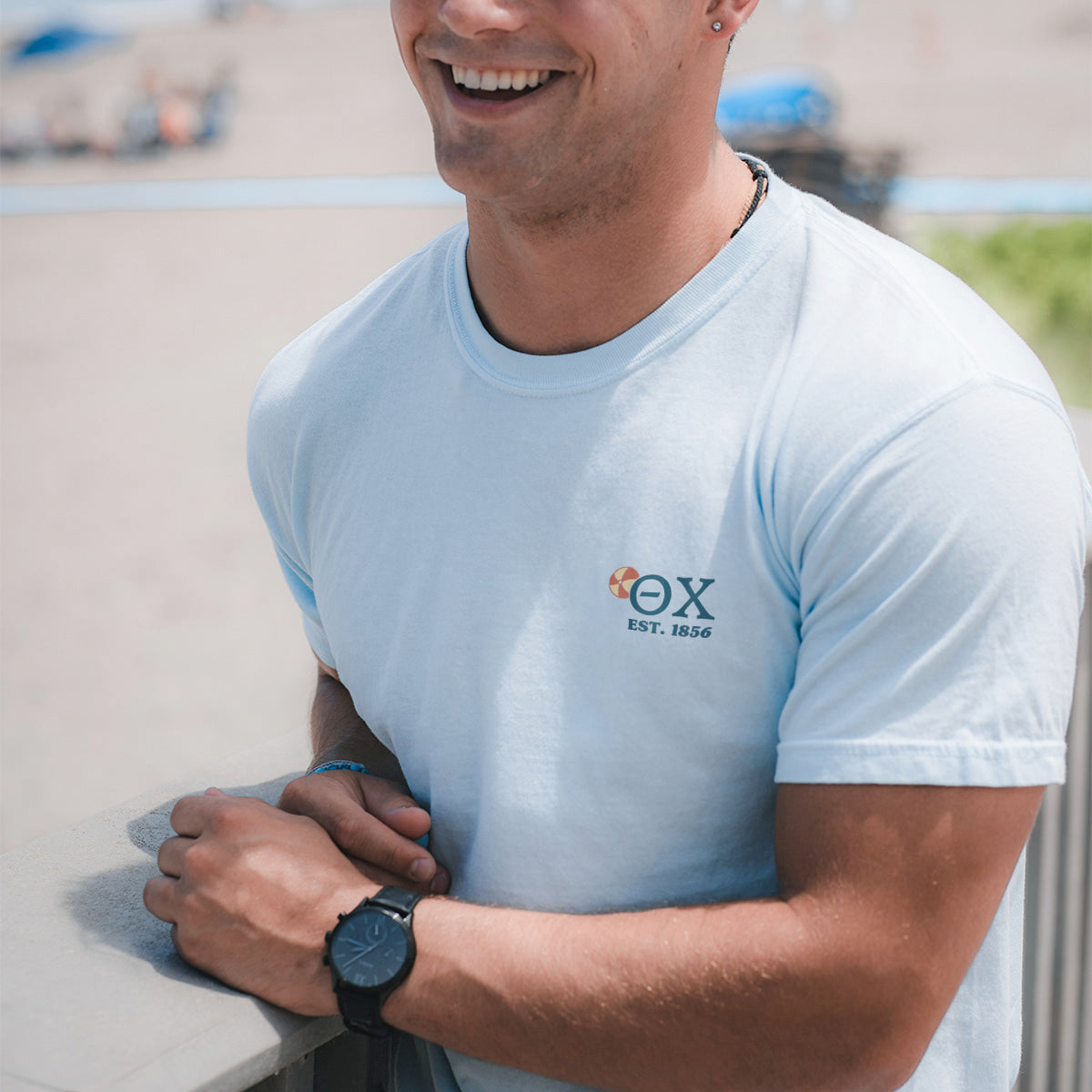 New! Theta Chi Golden Summer Short Sleeve Tee