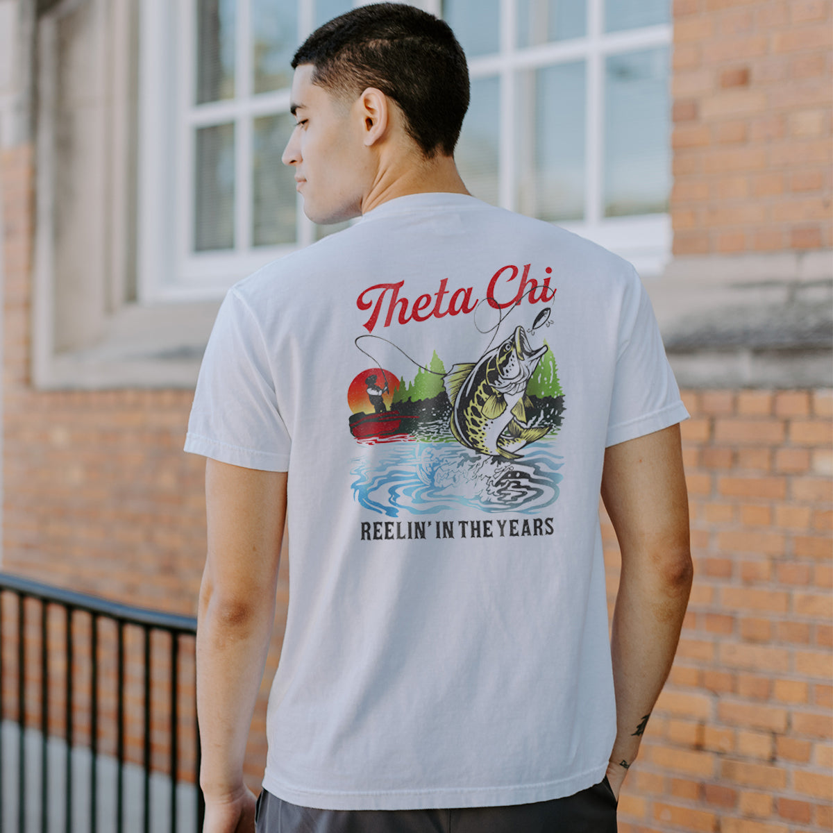 Theta Chi frat merch, Reel Good Time Comfort Colors Short Sleeve Tee.