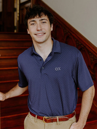 Theta Chi Callaway Chevron Patterned Polo Theta Chi