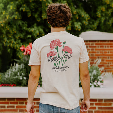 Theta Chi Red Carnation Ivory Short Sleeve Tee