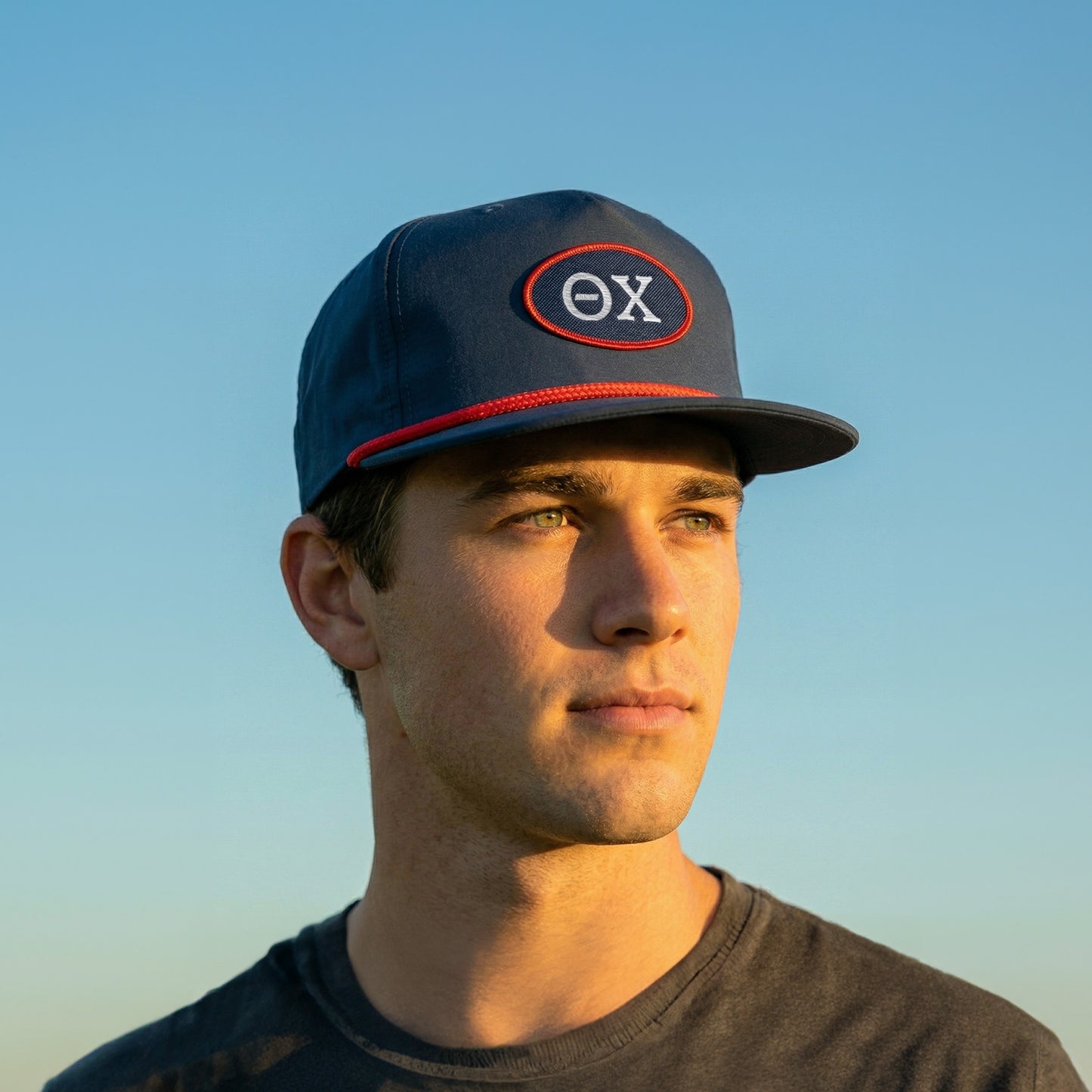 New! Theta Chi Richardson Rope Hat with Patch