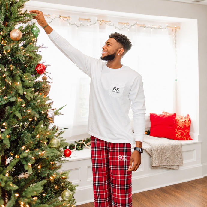 Theta Chi Red Plaid Flannel Pants