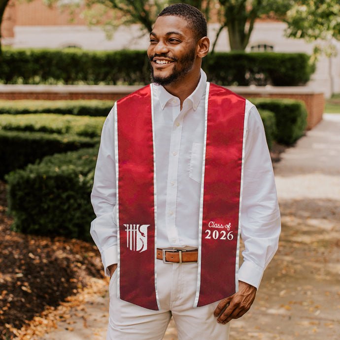 Theta Chi Trimmed Graduation Stole with Embroidered Badge