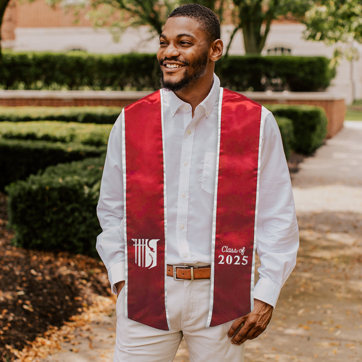 New! Theta Chi Personalized Trimmed Graduation Stole with Embroidered Badge