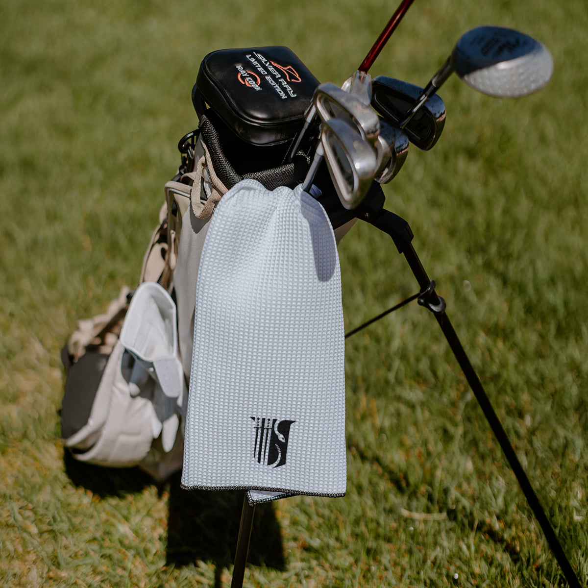 Theta Chi Embroidered White Waffle Golf Towel