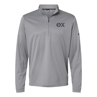Theta Chi Frat Grey Adidas Lightweight Performance 1/4 Zip.