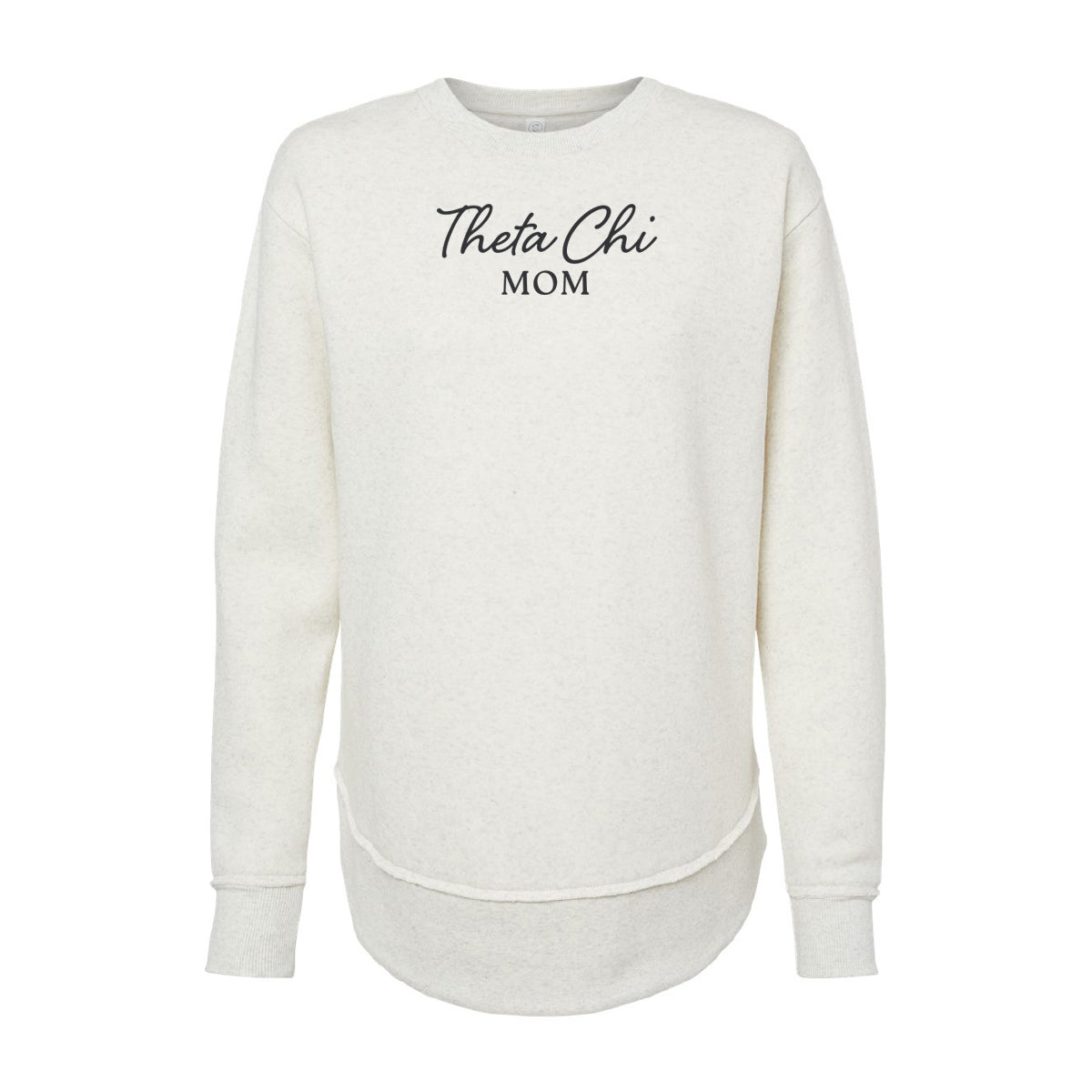 New! Theta Chi Curved Hem Mom Crewneck