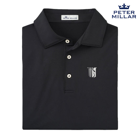 Theta Chi Peter Millar Black Polo With Symbol