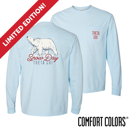 Theta Chi Snow Day Long Sleeve Pocket Tee