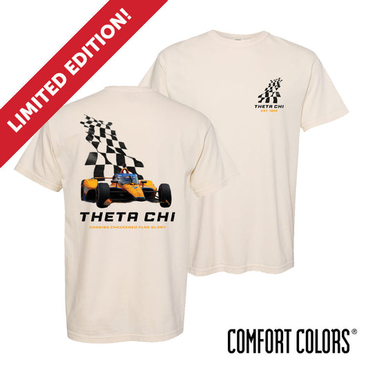 New! Theta Chi Limited Edition Comfort Colors Checkered Champion Short Sleeve Tee