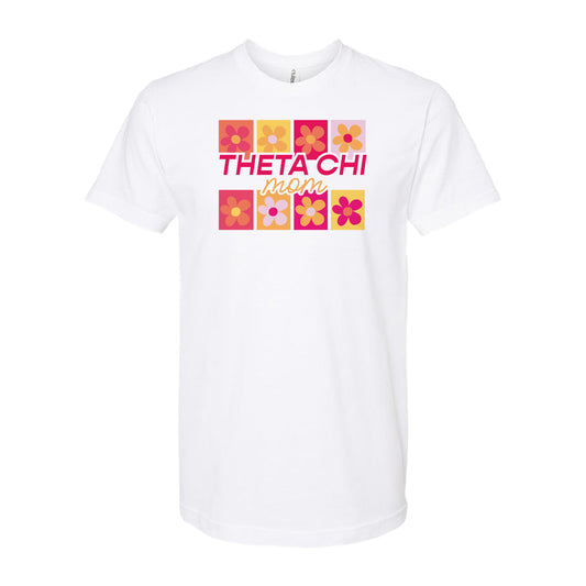New! Theta Chi Blooming Proud Mom Short Sleeve Tee