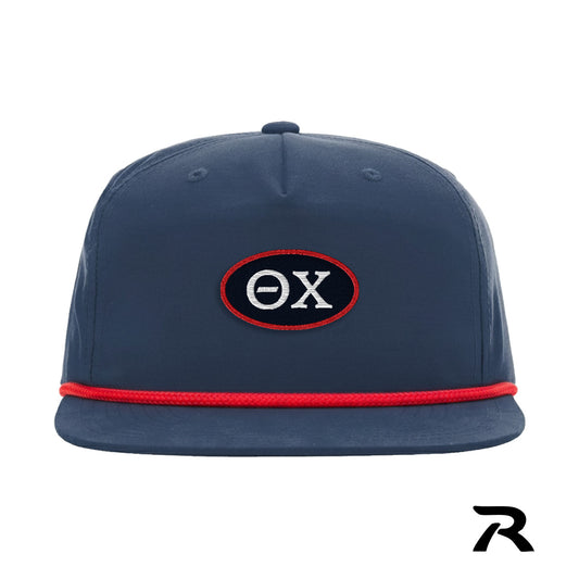 New! Theta Chi Richardson Rope Hat with Patch