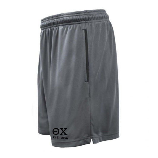 Theta Chi 7in Grey Pocketed Shorts