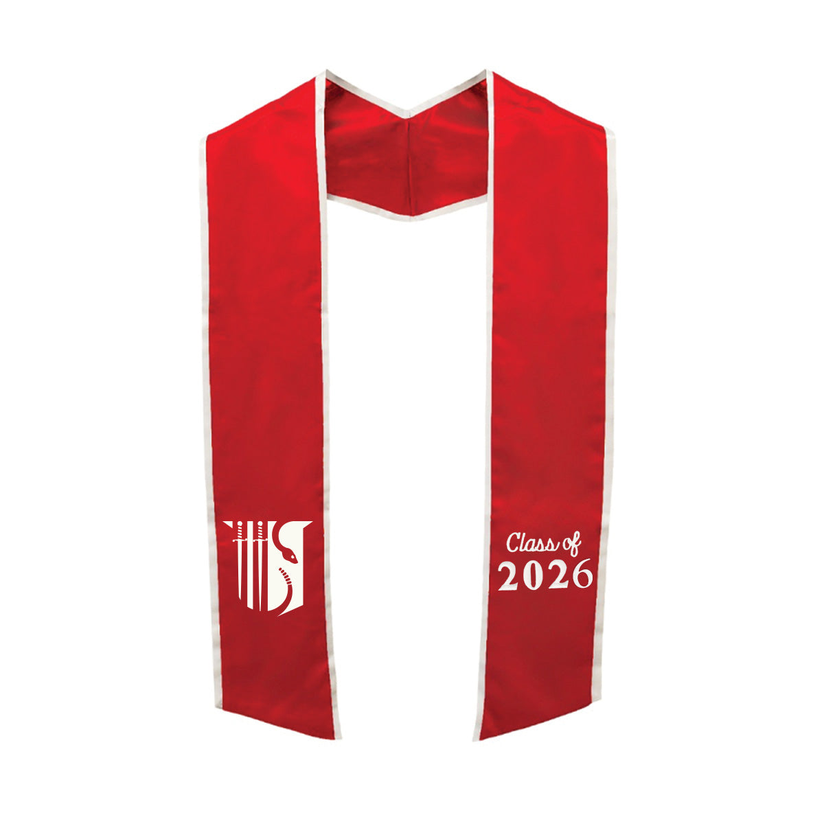 Theta Chi Trimmed Graduation Stole with Embroidered Badge