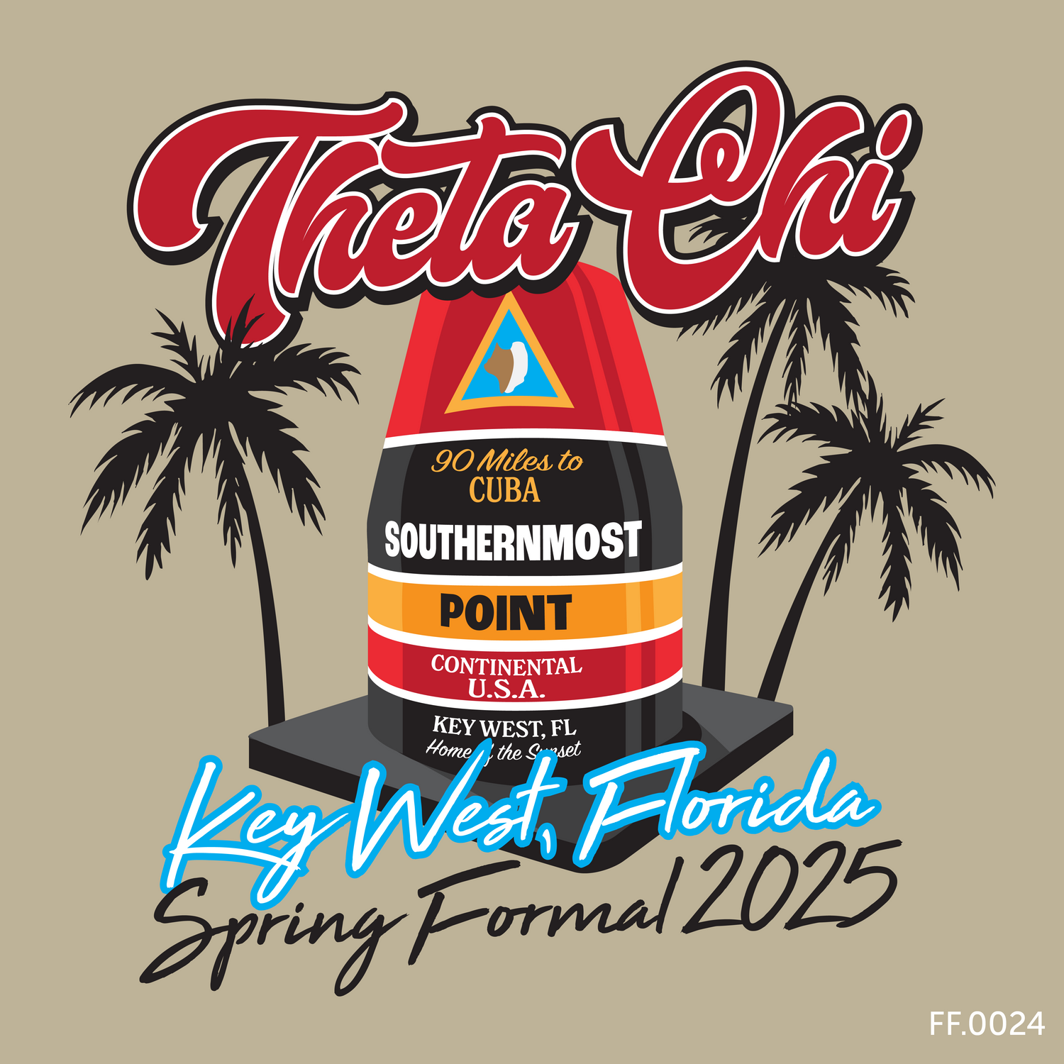 Theta Chi Key West Spring 2025 Formal Tee
