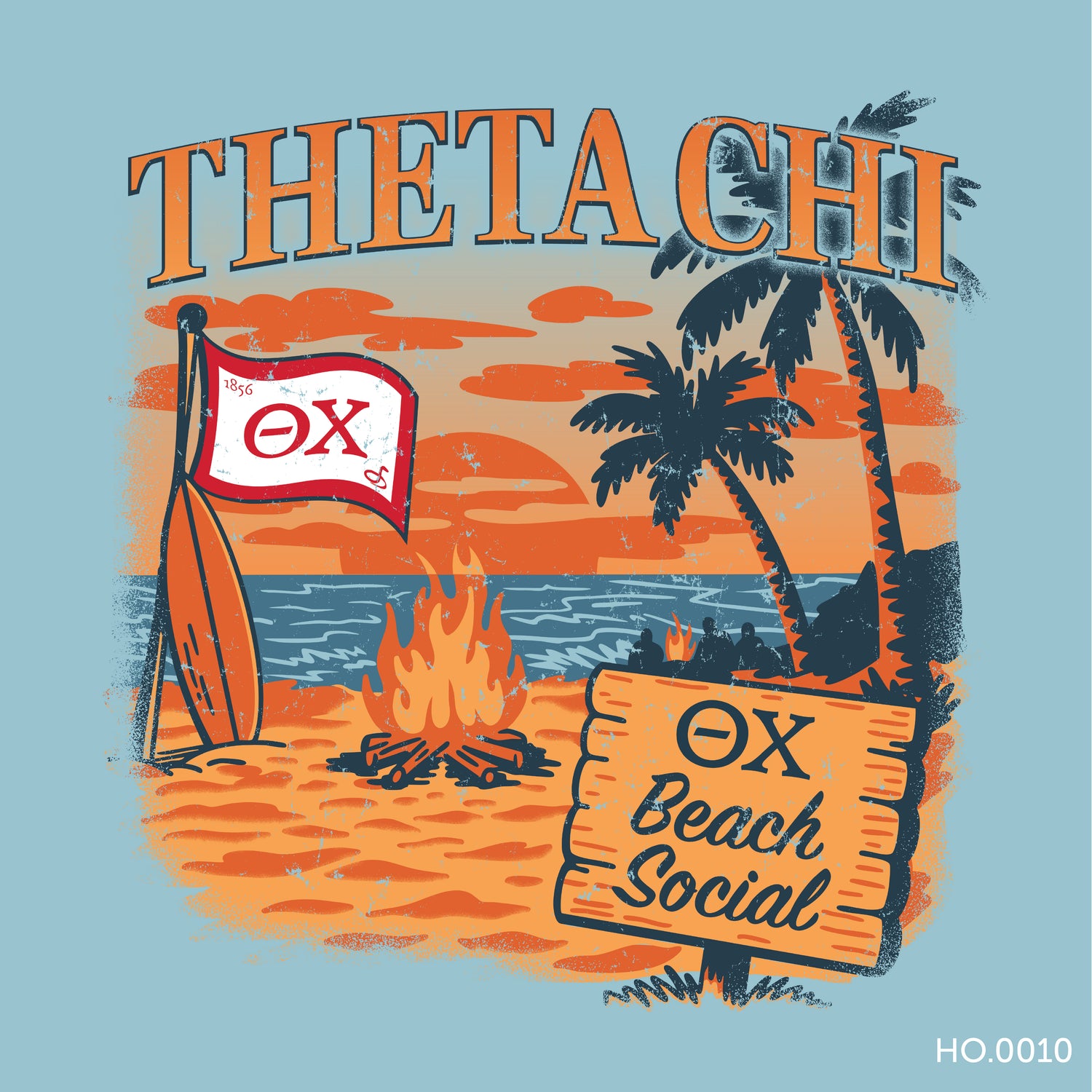 Theta Chi Beach Social Tee