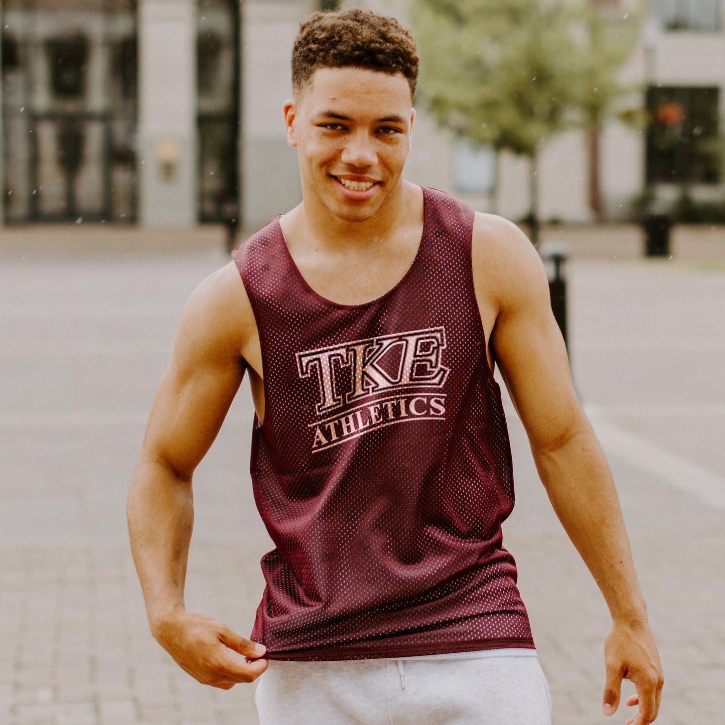 Theta Chi Reversible Personalized Intramural Mesh Jersey Tank