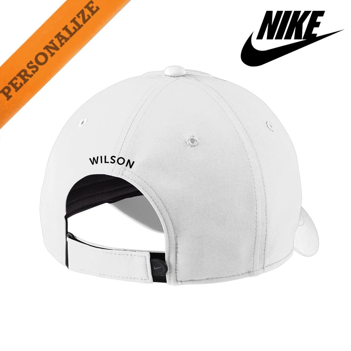 Theta Chi Personalized White Nike Dri-FIT Performance Hat | Theta Chi | Headwear > Billed hats