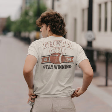 Theta Chi Stay Winning Football Short Sleeve Tee